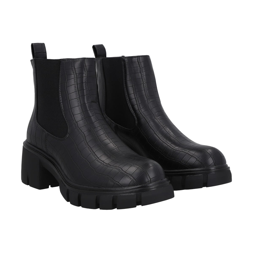 Botin Casual Mujer Negro Plataforma Dona Police