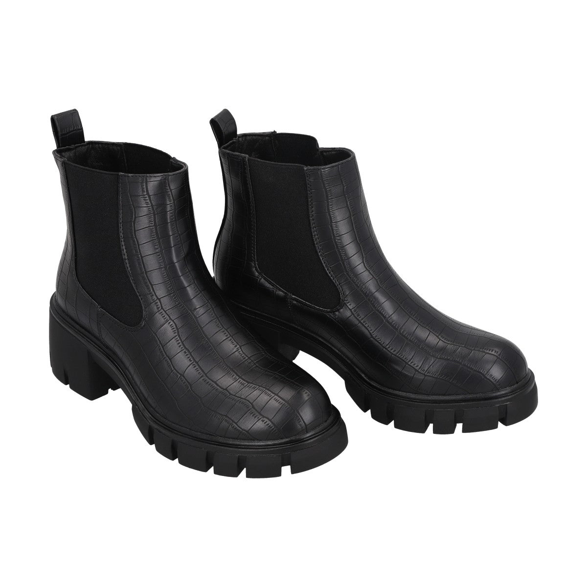 Botin Casual Mujer Negro Plataforma Dona Police