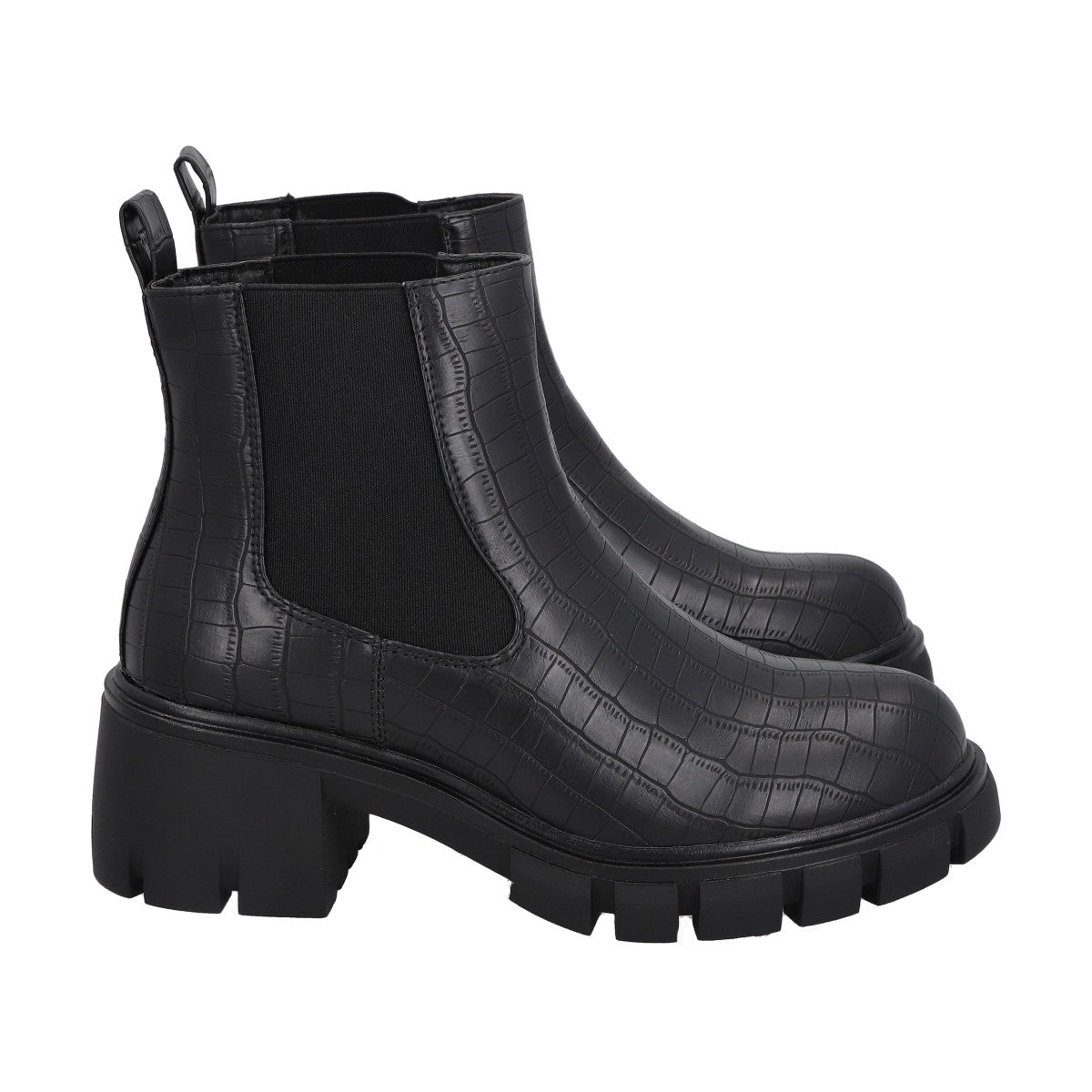 Botin Casual Mujer Negro Plataforma Dona Police