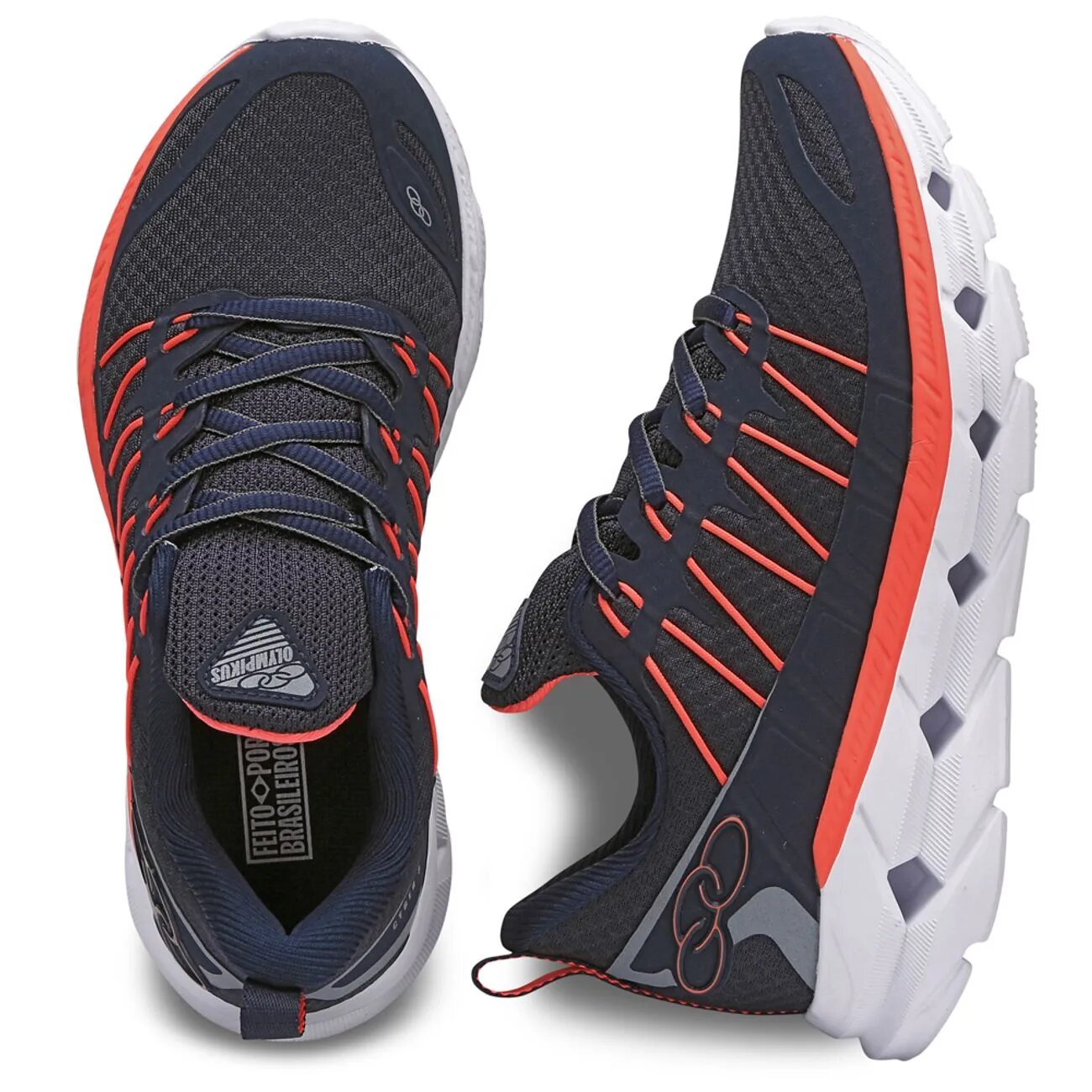 Zapatilla Infantil Cyber 3 Azul/Naranja Olympikus