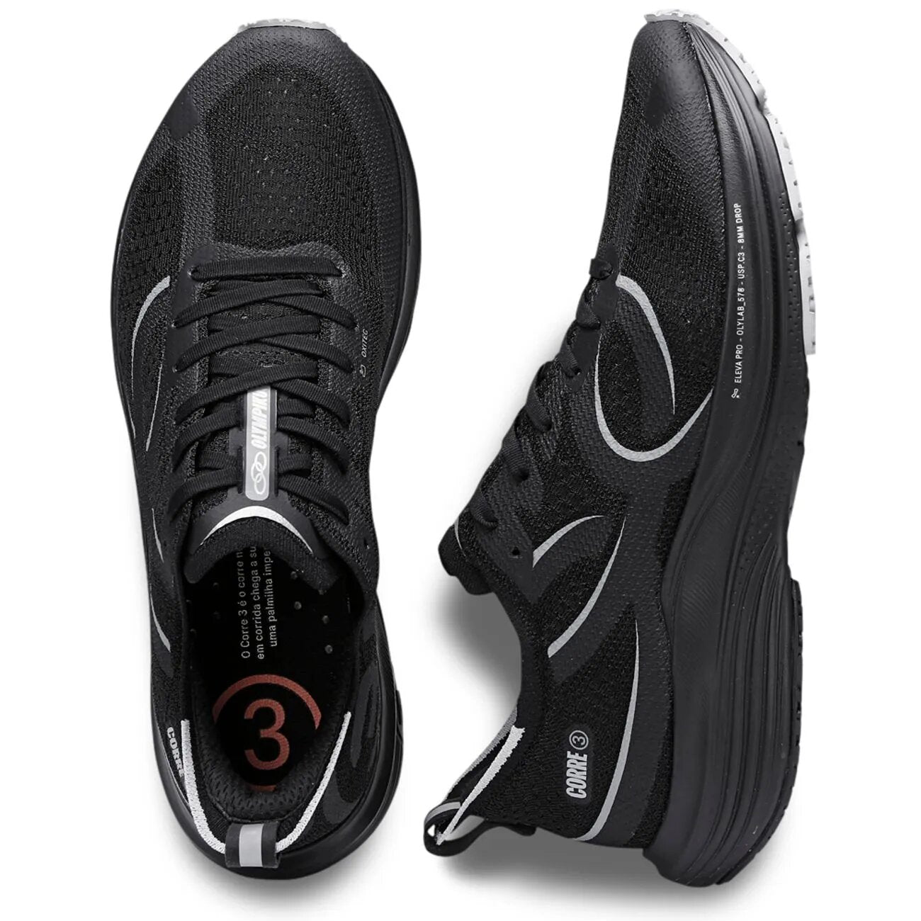Zapatilla Running Hombre Corre 3 Negro