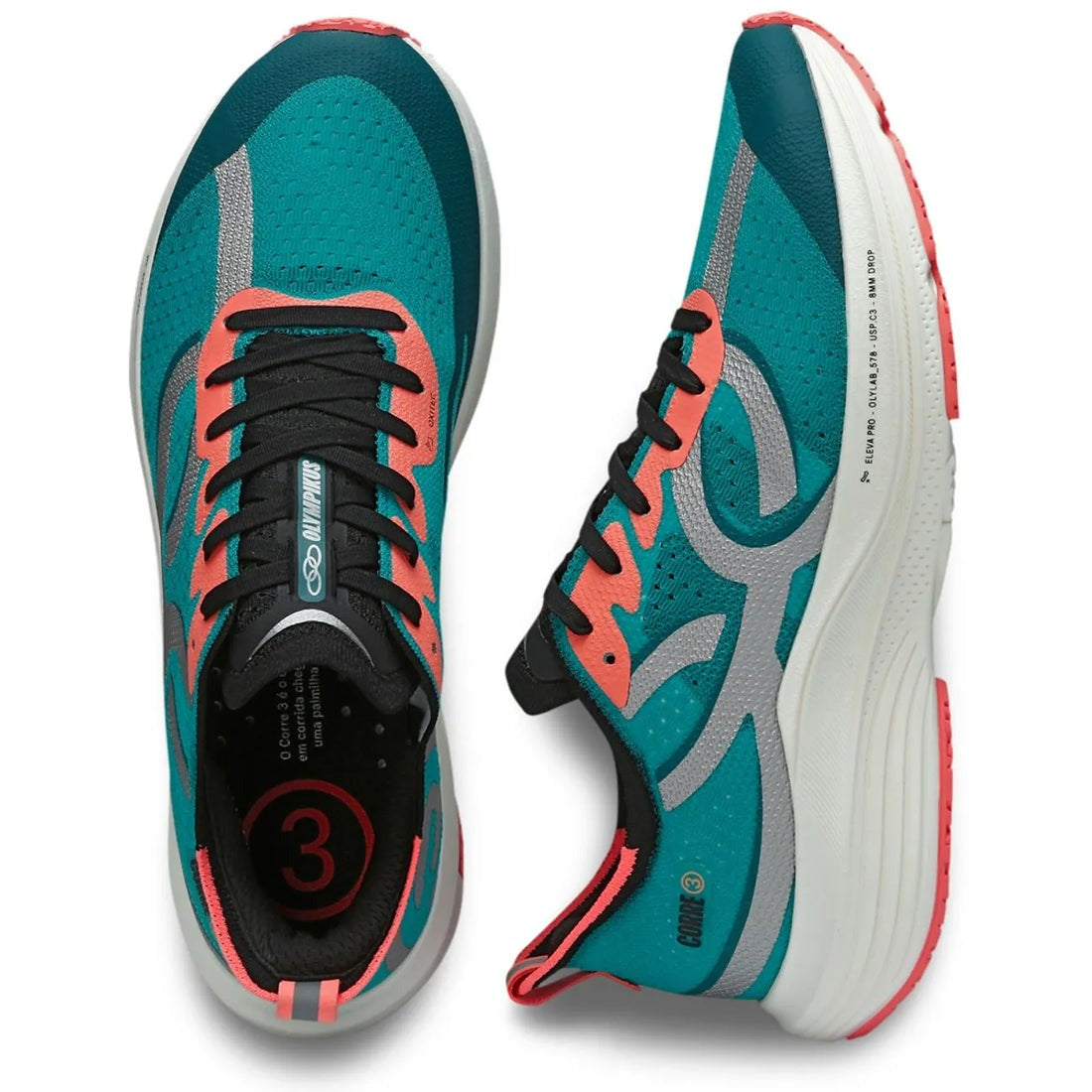 Zapatilla Hombre Running Corre 3 Celeste