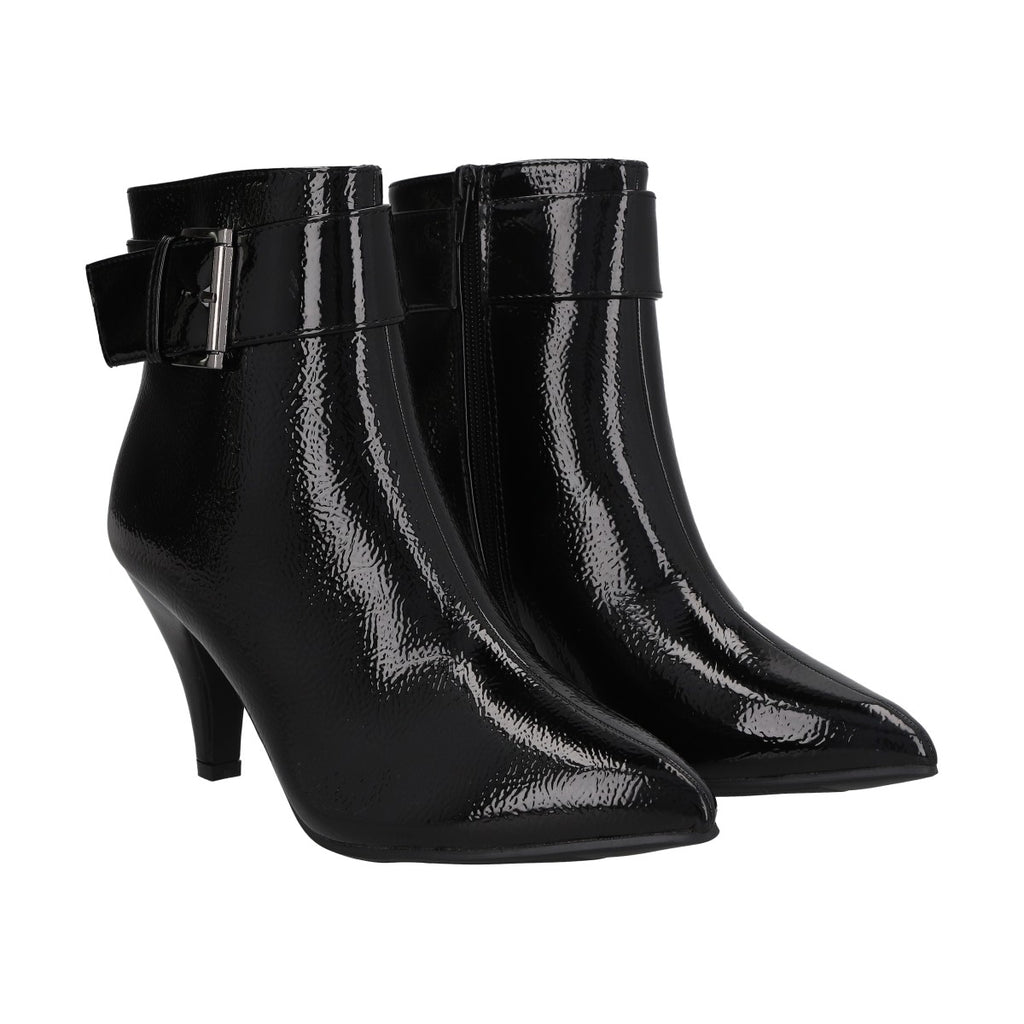 Botin Casual Mujer Negro Charol  Karmin Police