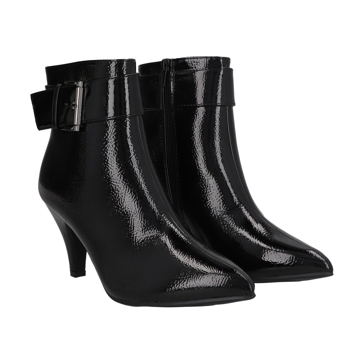 Botin Casual Mujer Negro Charol  Karmin Police