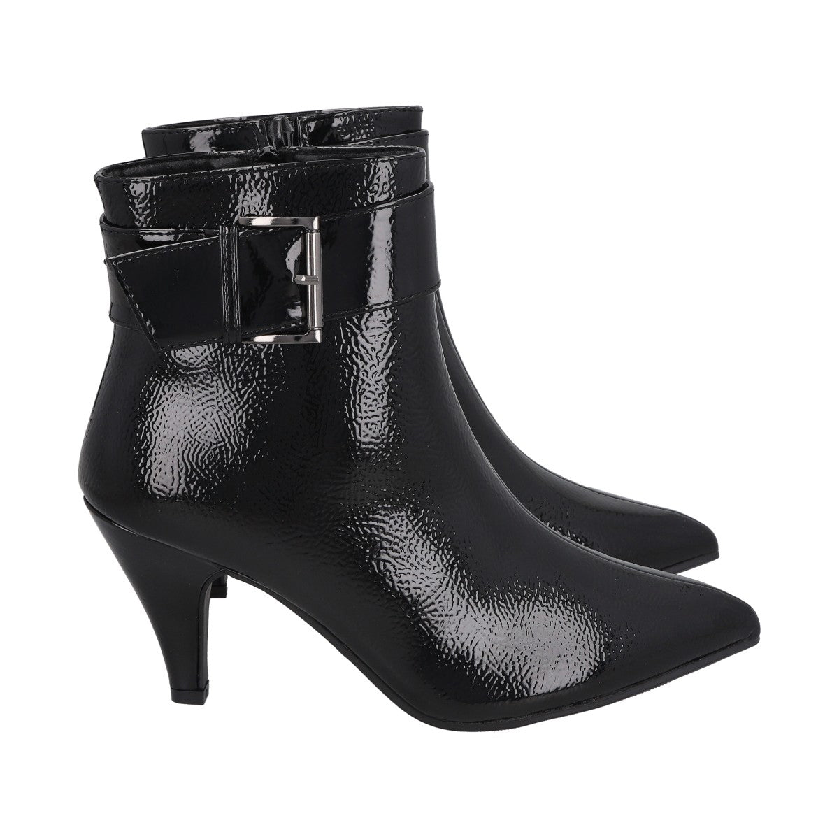 Botin Casual Mujer Negro Charol  Karmin Police