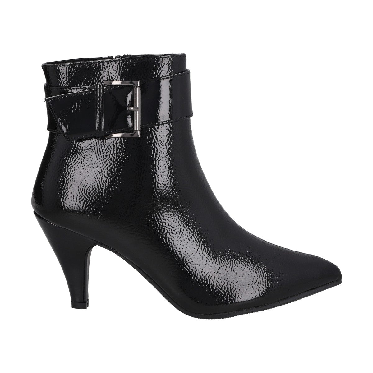 Botin Casual Mujer Negro Charol  Karmin Police