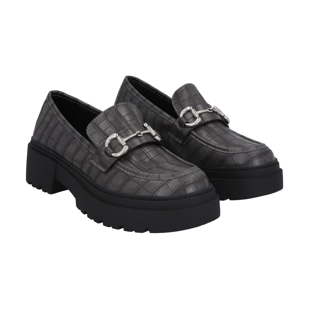 Mocasín Mujer Negro/Gris Gretha  Police