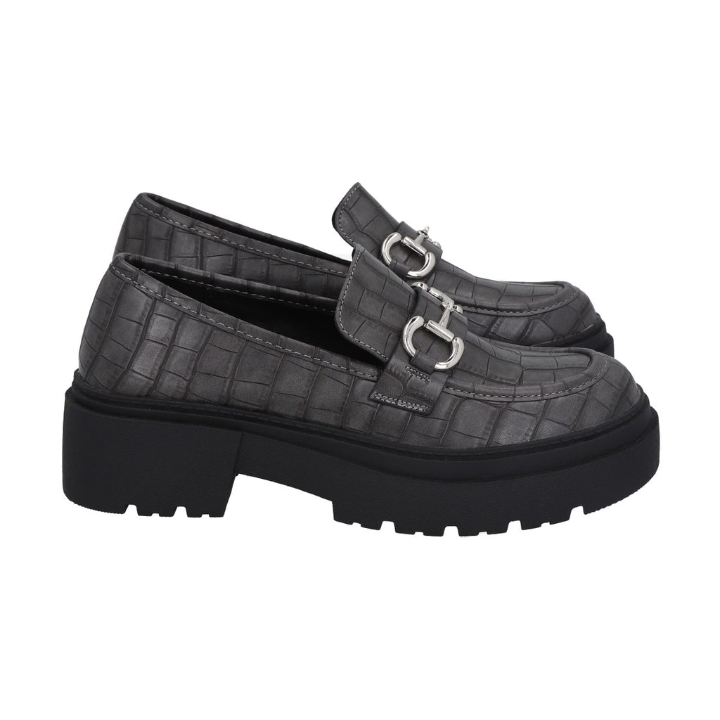 Mocasín Mujer Negro/Gris Gretha  Police