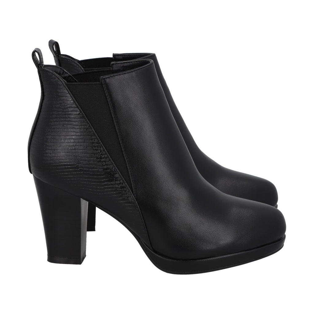 Botin Casual Mujer Negro taco Medio Dazy Police