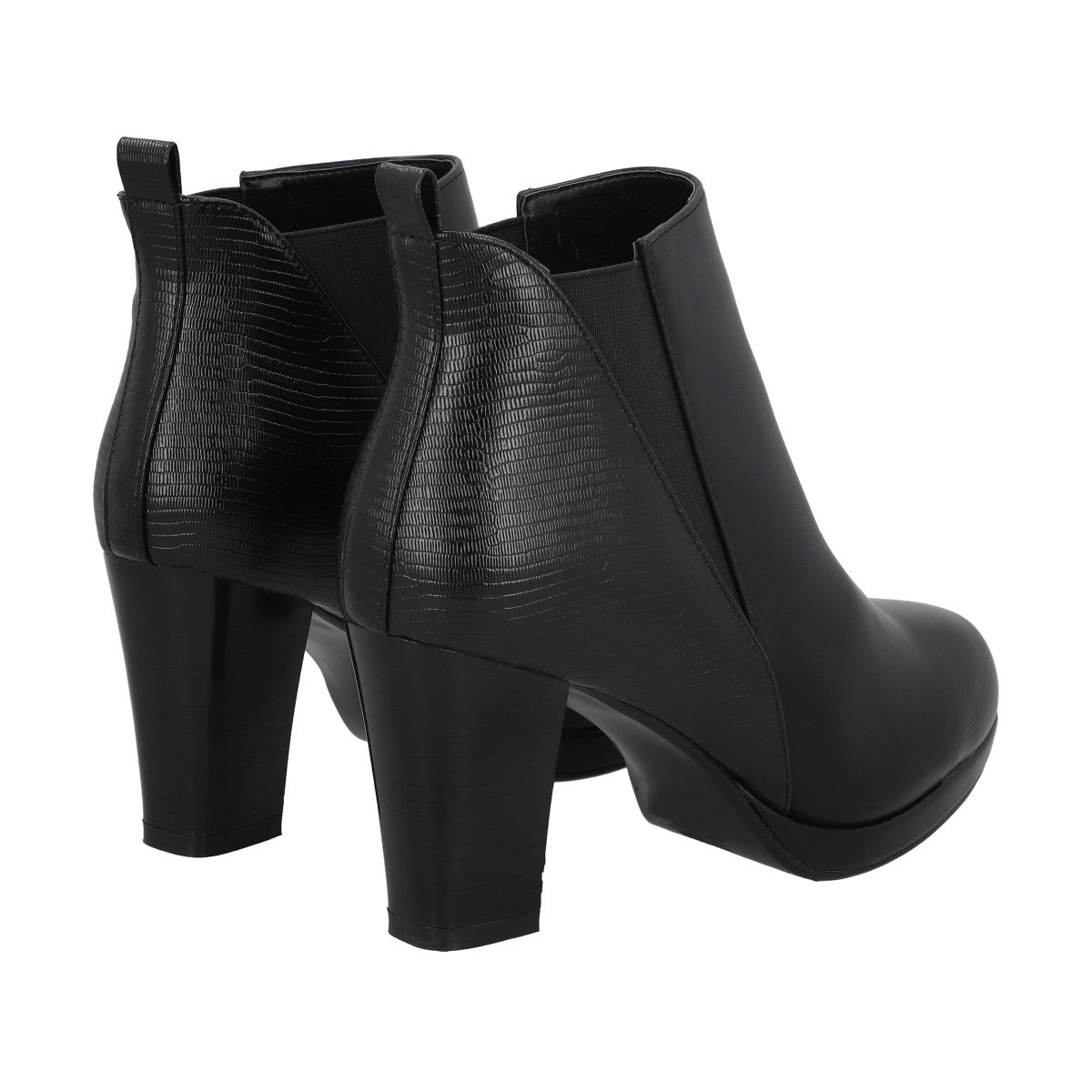 Botin Casual Mujer Negro taco Medio Dazy Police