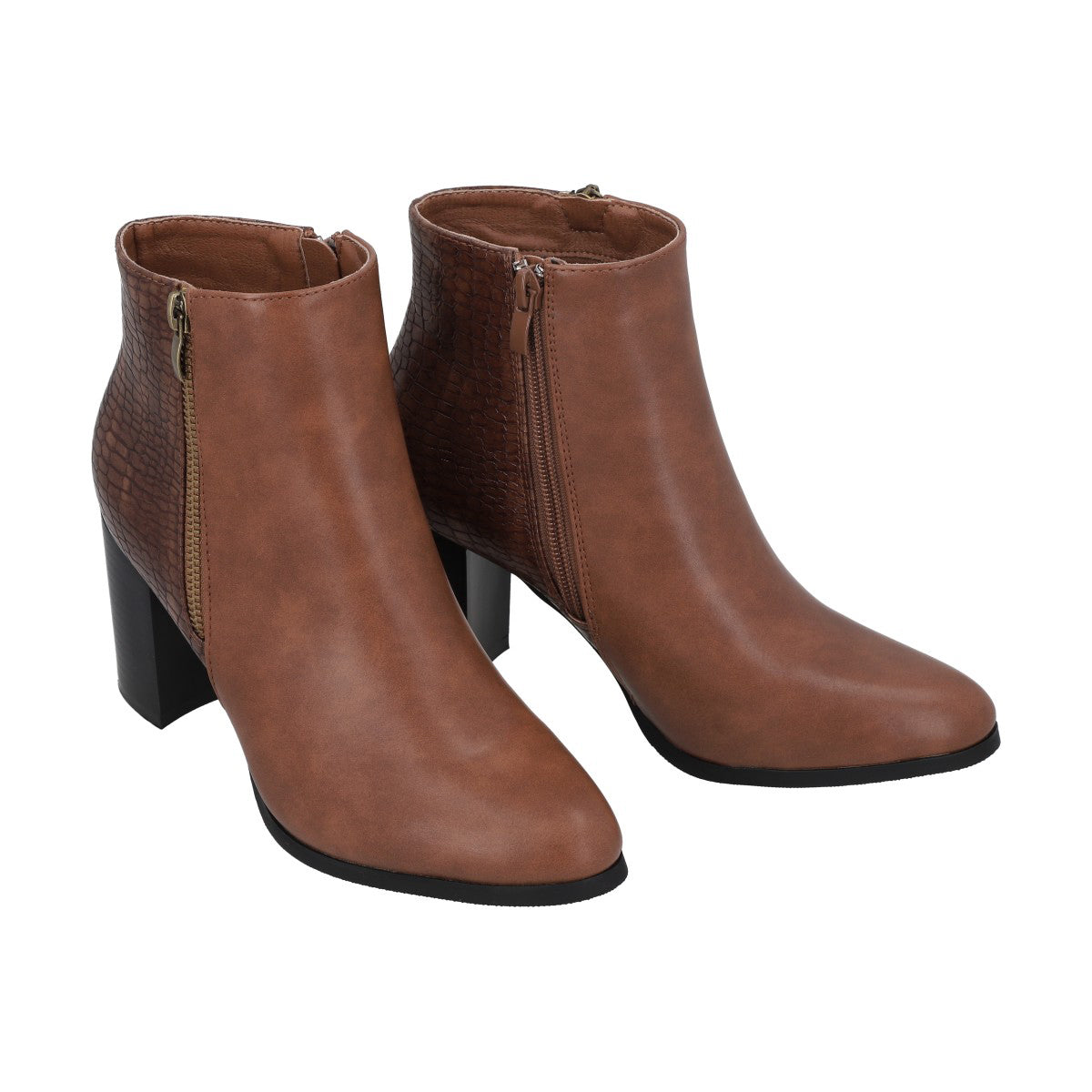Bota Mujer Camel Taco Alto Alpha Police