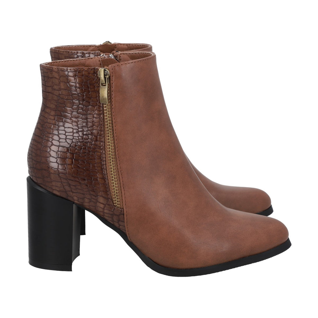 Bota Mujer Camel Taco Alto Alpha Police