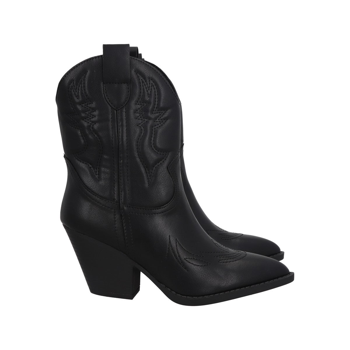 Bota Vaquera Mujer Negro Texana Luxu Police