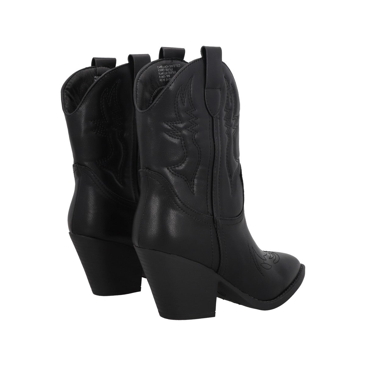 Bota Vaquera Mujer Negro Texana Luxu Police