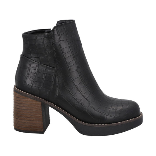 Botin Mujer Negro Zaxy Taco Medio Police