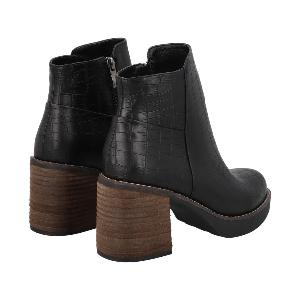 Botin Mujer Negro Zaxy Taco Medio Police