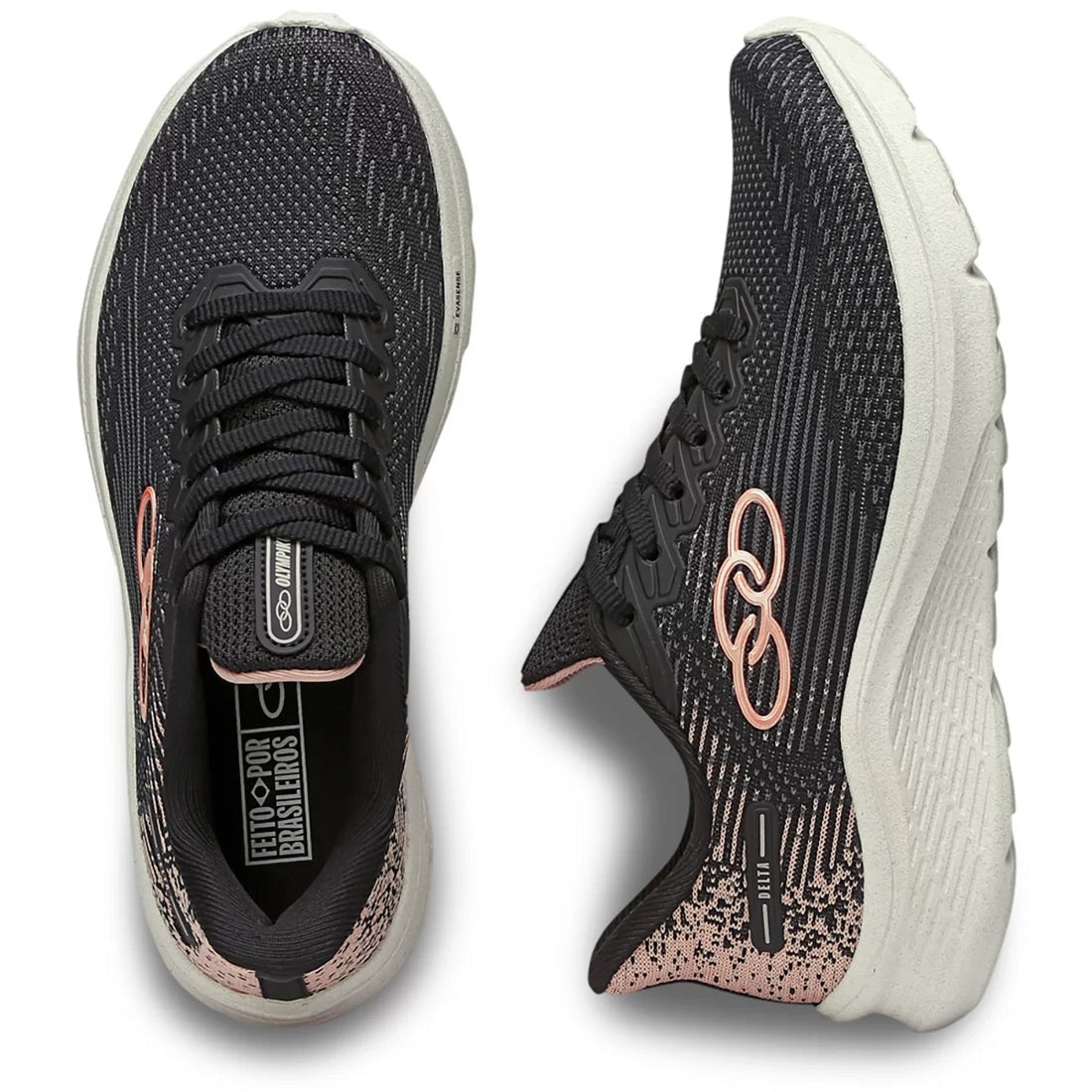 Zapatilla Mujer Delta Negro/Rosado