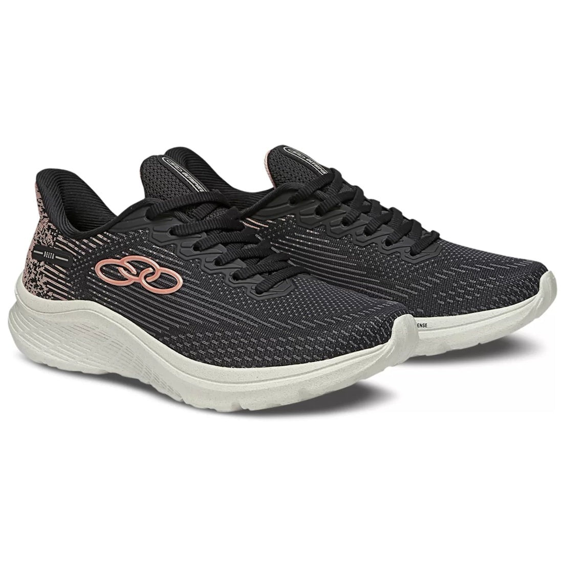 Zapatilla Mujer Delta Negro/Rosado