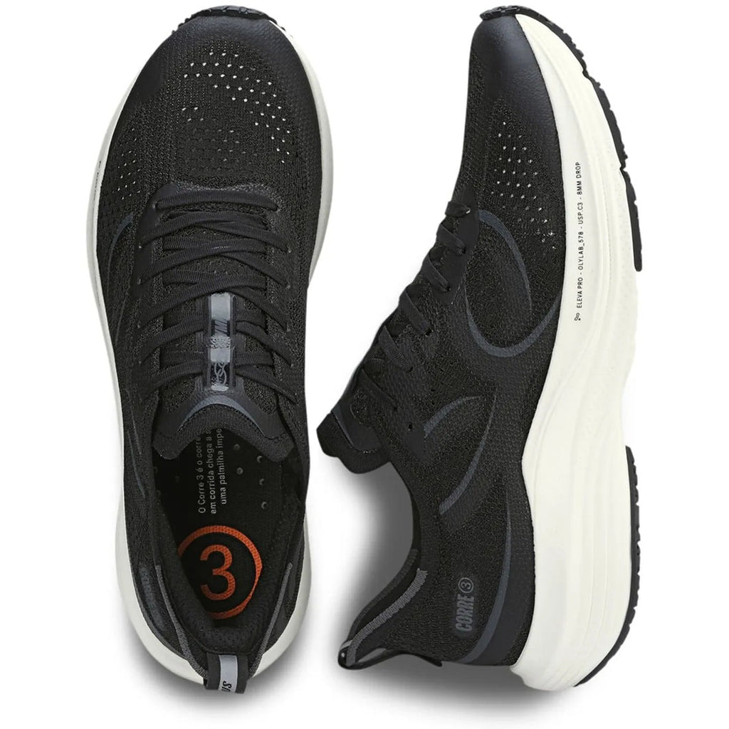 Zapatilla Running Mujer Corre 3 Negro/Gris