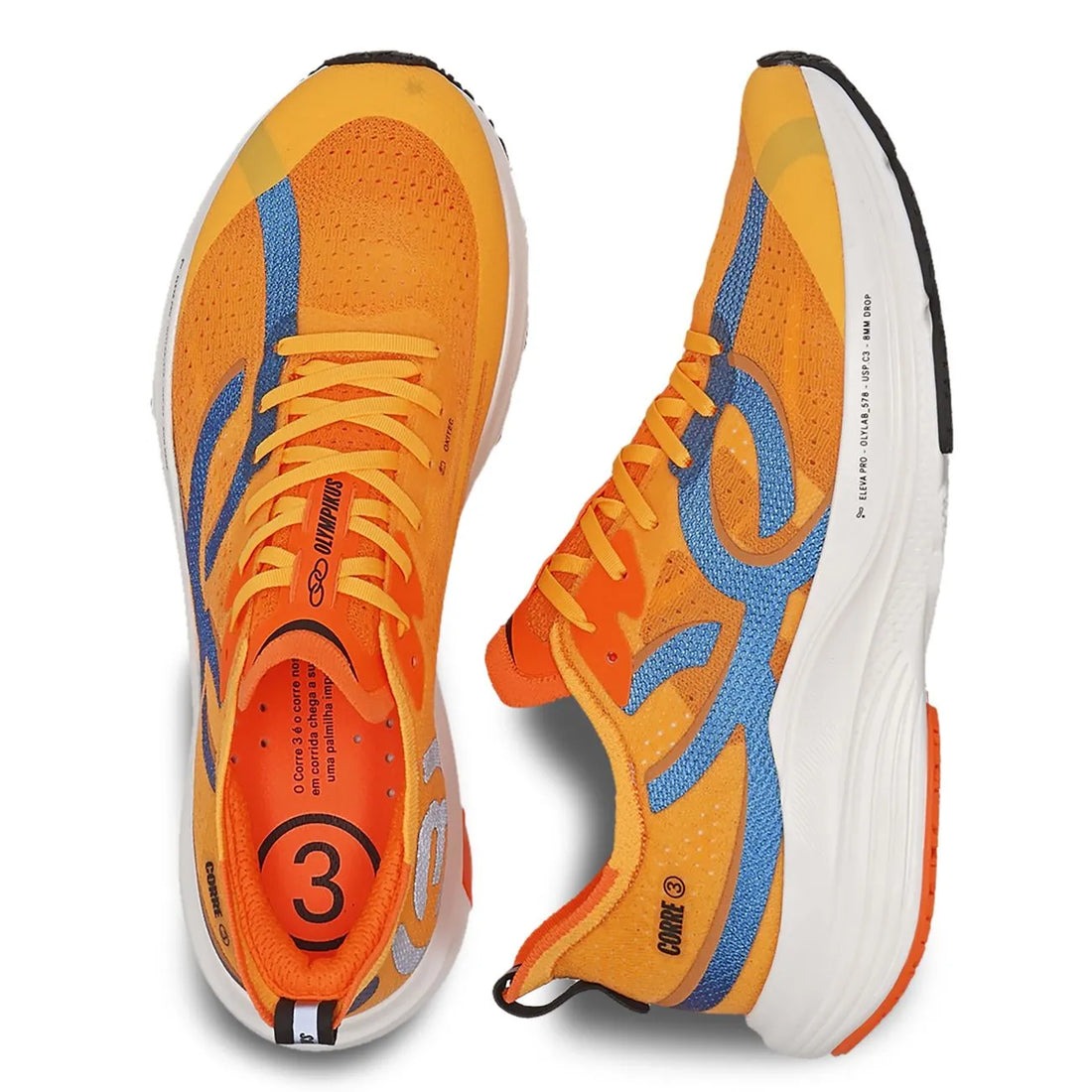 Zapatilla Running Mujer Corre 3 Naranja
