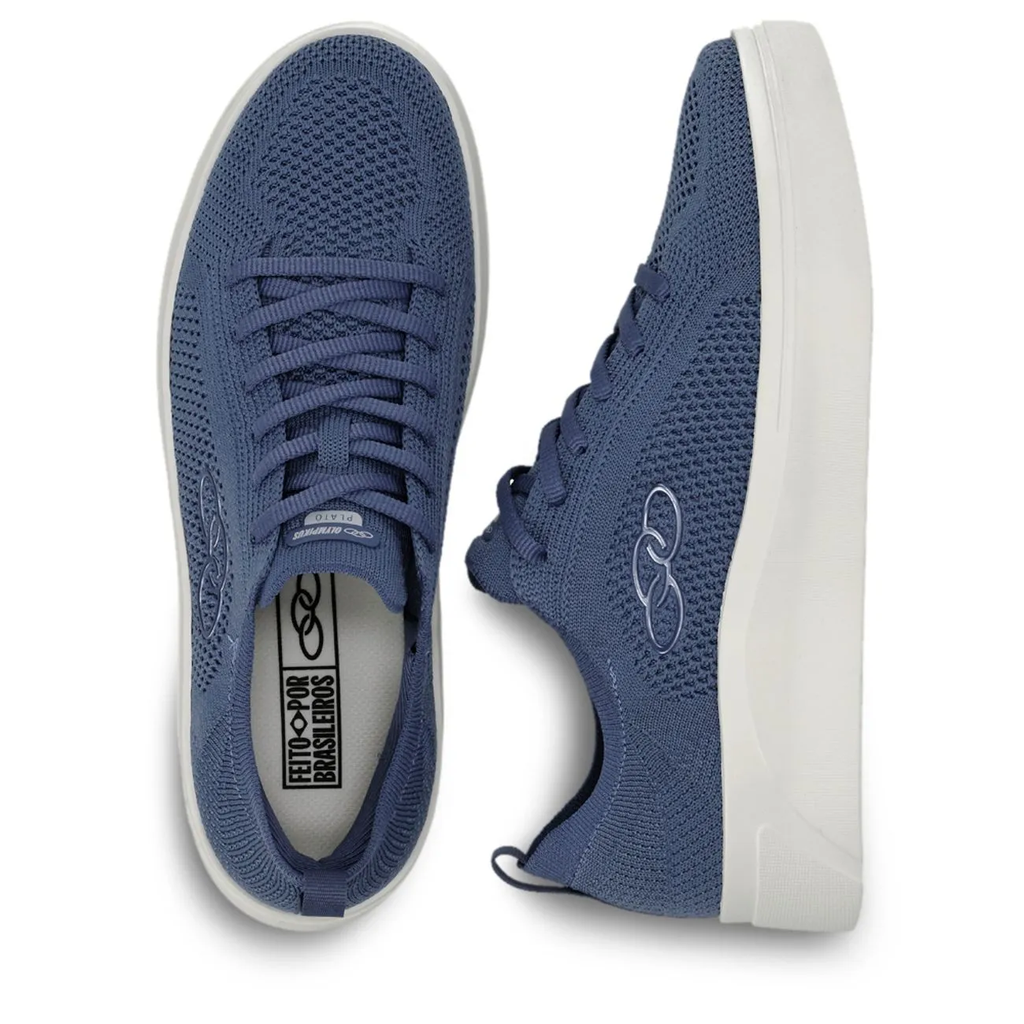 Zapatilla Mujer Plato Azul