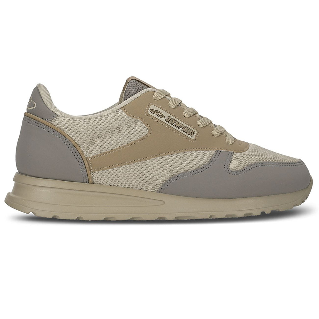 Zapatilla Mujer Jogging 101 Beige/Gris
