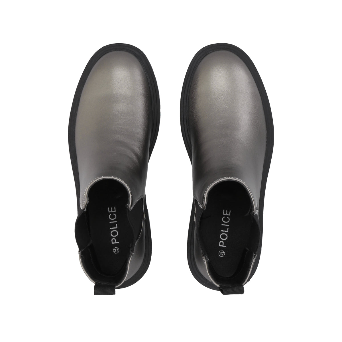 Botin Casual Mujer Negro/Peltre Plataforma Storm Police