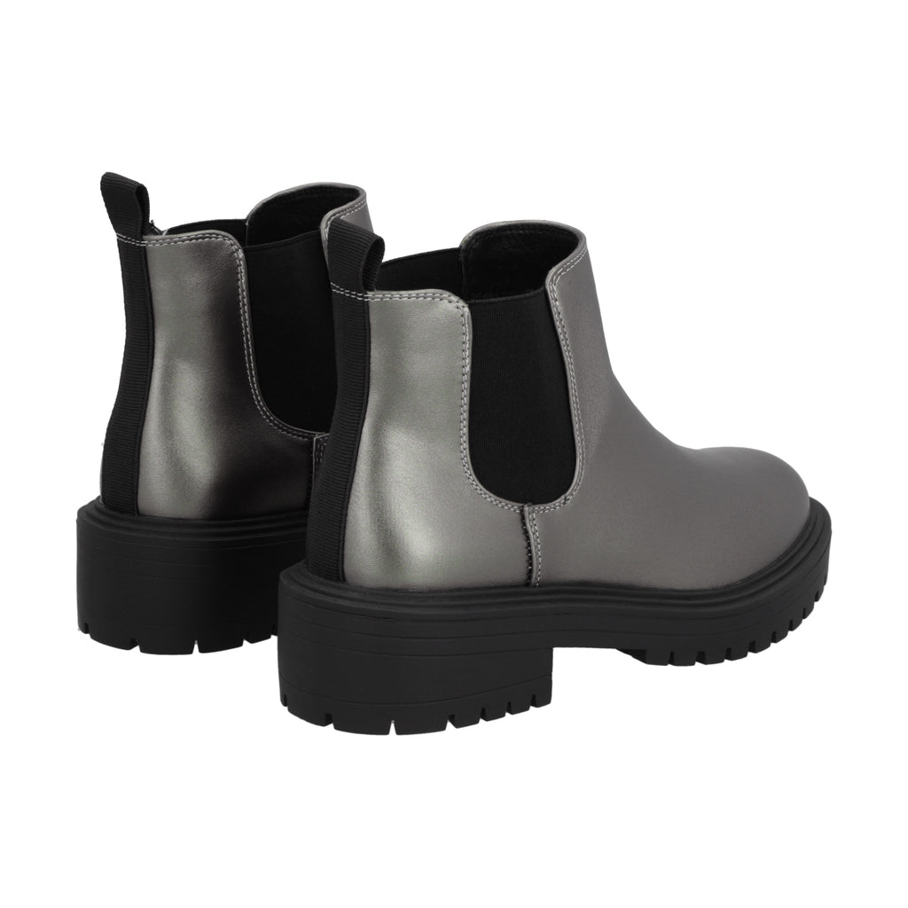 Botin Casual Mujer Negro/Peltre Plataforma Storm Police