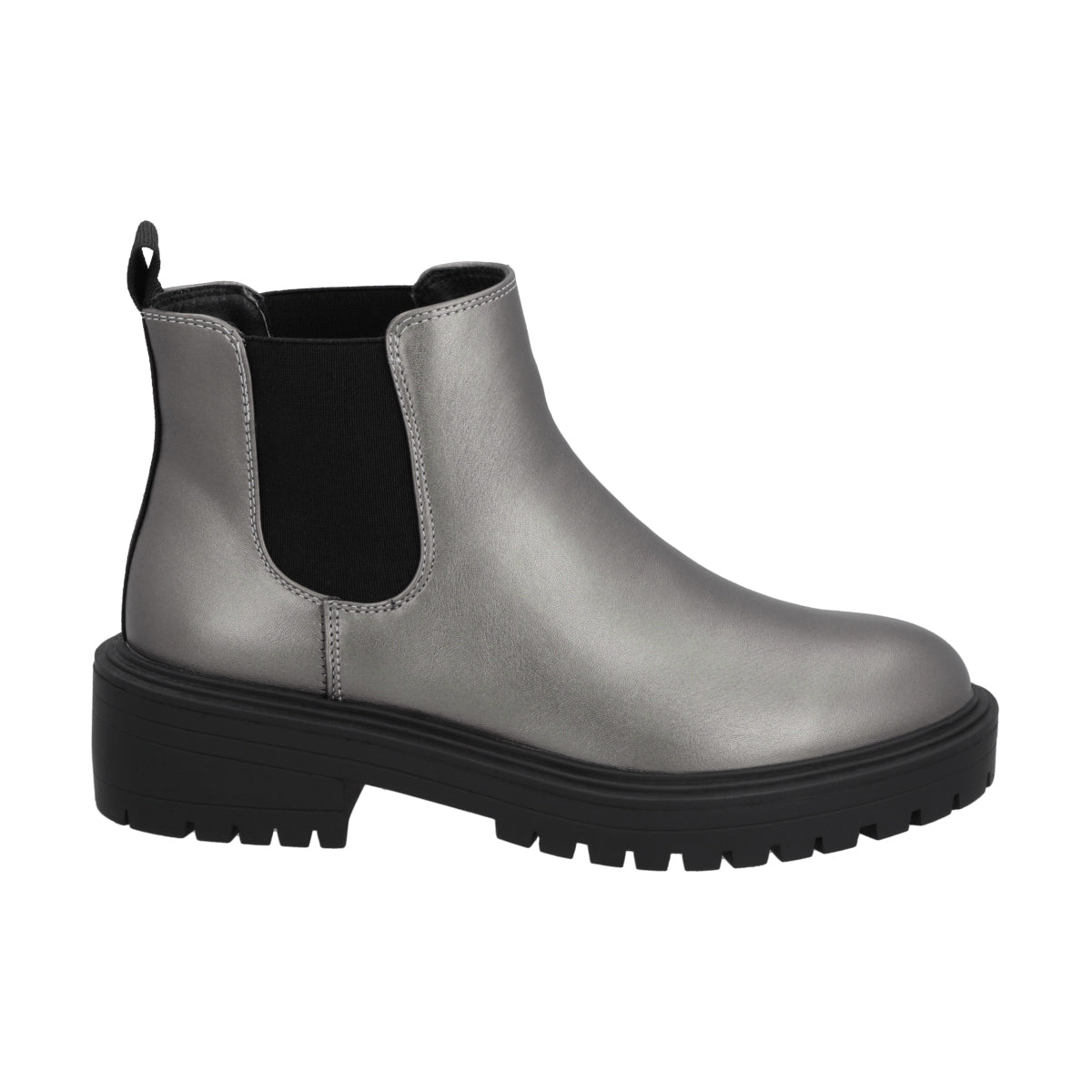 Botin Casual Mujer Negro/Peltre Plataforma Storm Police