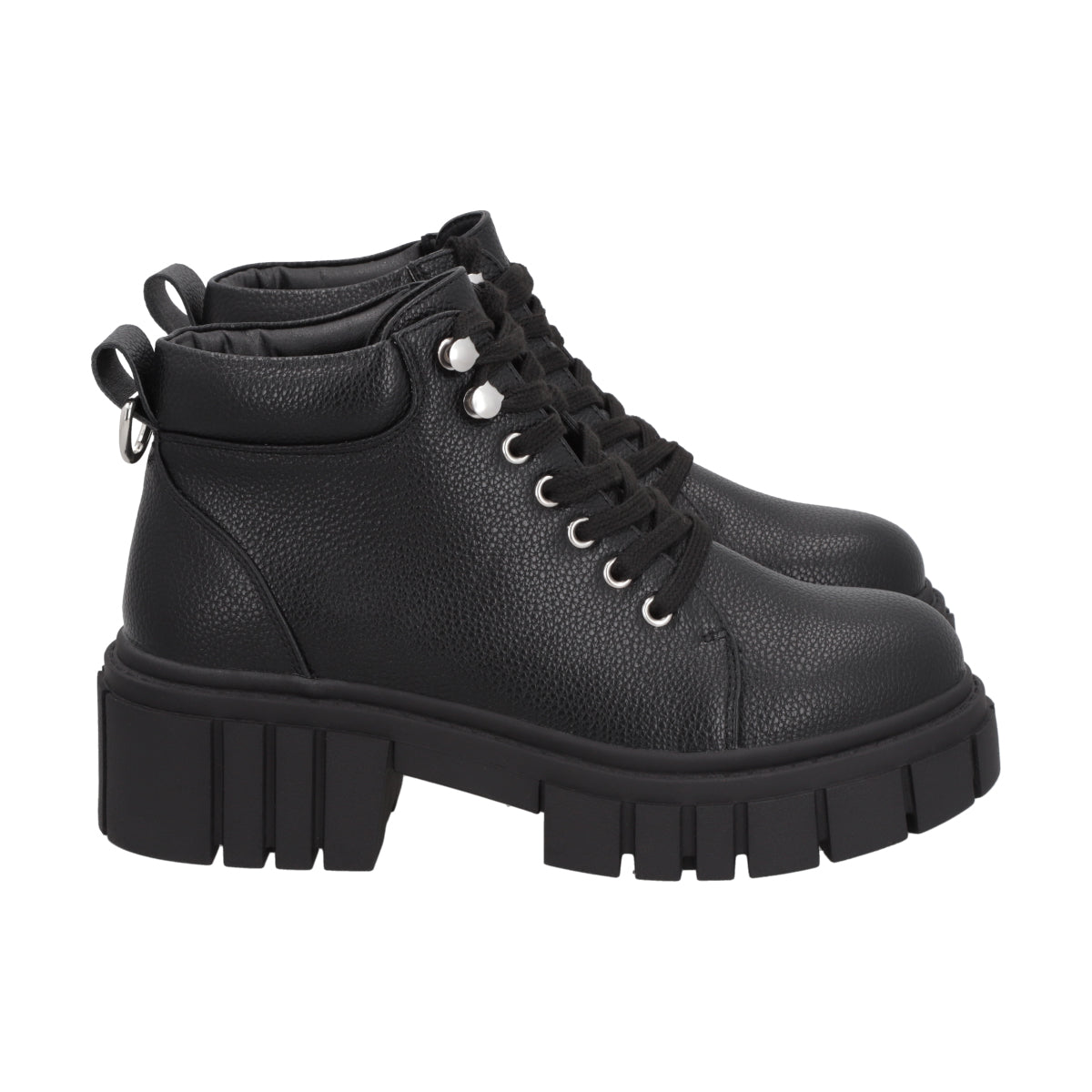 Botin Mujer Negro Plataforma Rebel Police