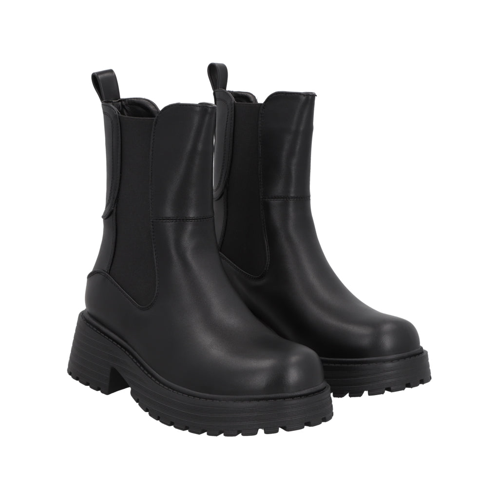 Botin Mujer Negro Plataforma Cora 21 Police