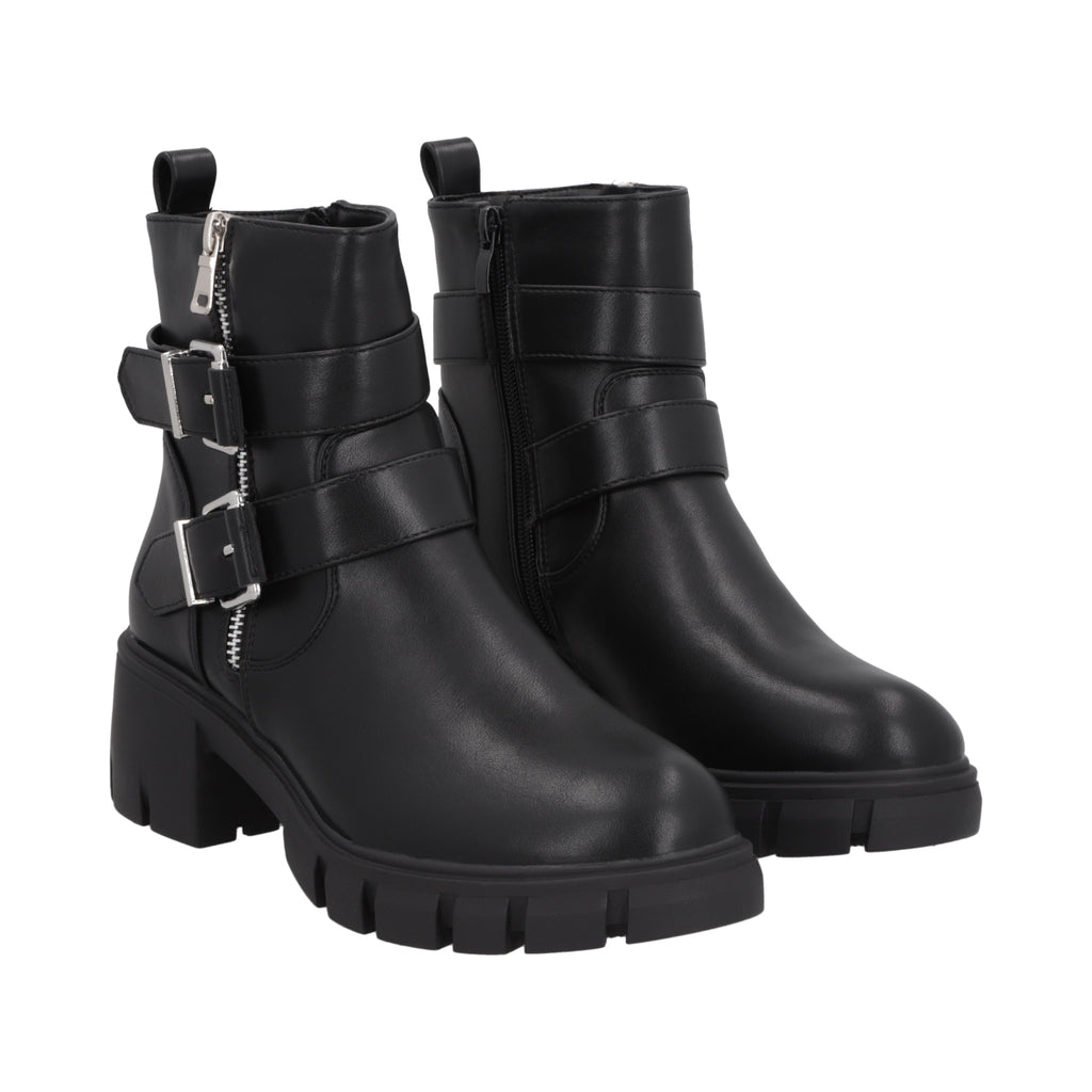 Botin Mujer Negro Plataforma Rebecca Police