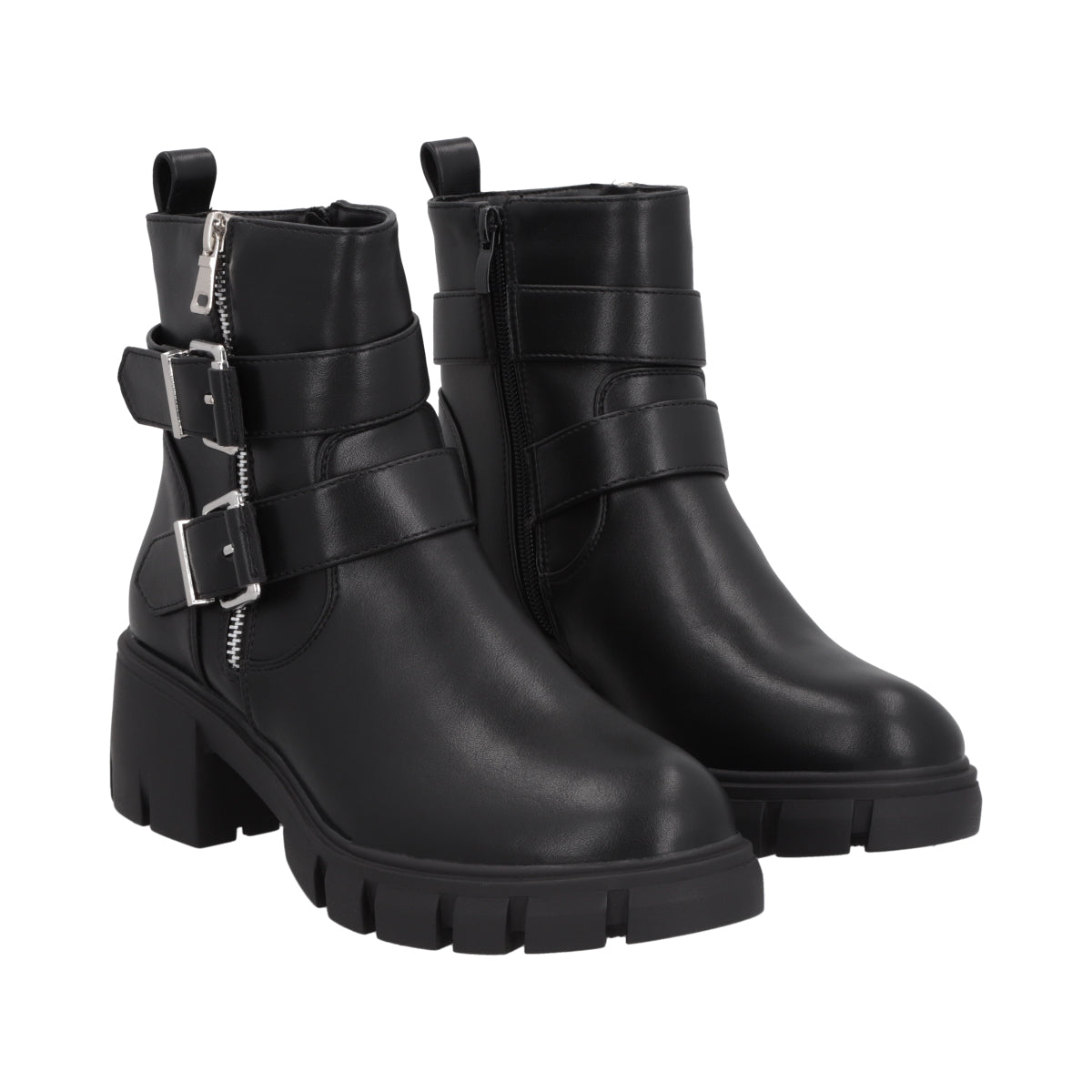 Botin Mujer Negro Plataforma Rebecca Police