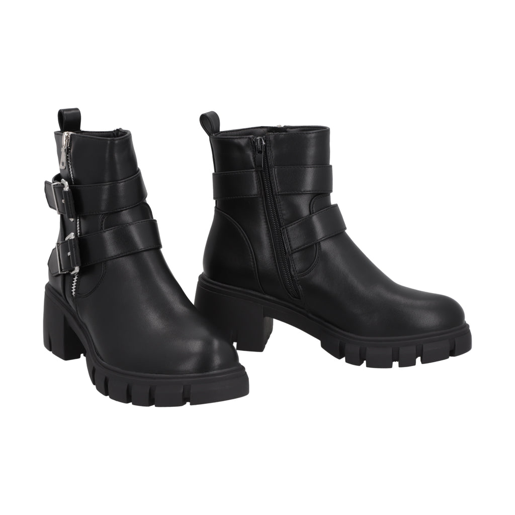 Botin Mujer Negro Plataforma Rebecca Police