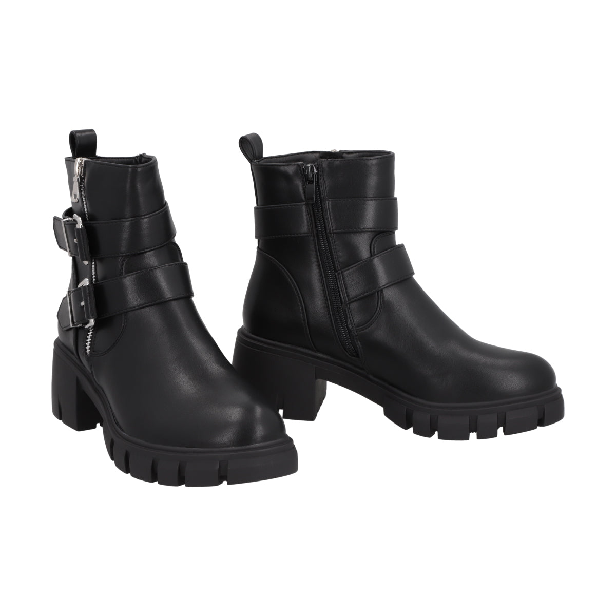 Botin Mujer Negro Plataforma Rebecca Police