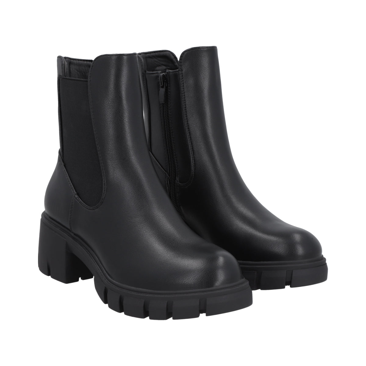 Botin Mujer Negro Plataforma Street Police