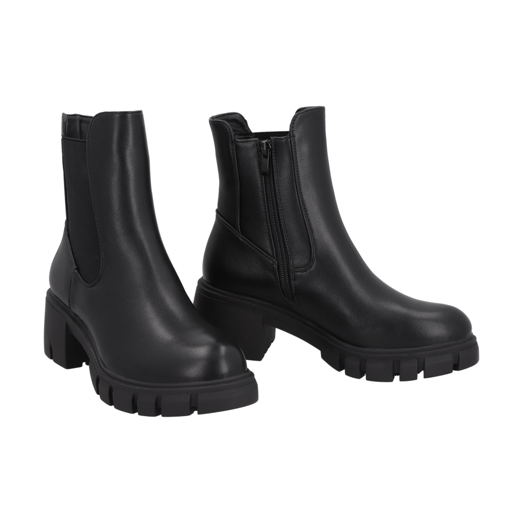Botin Mujer Negro Plataforma Street Police