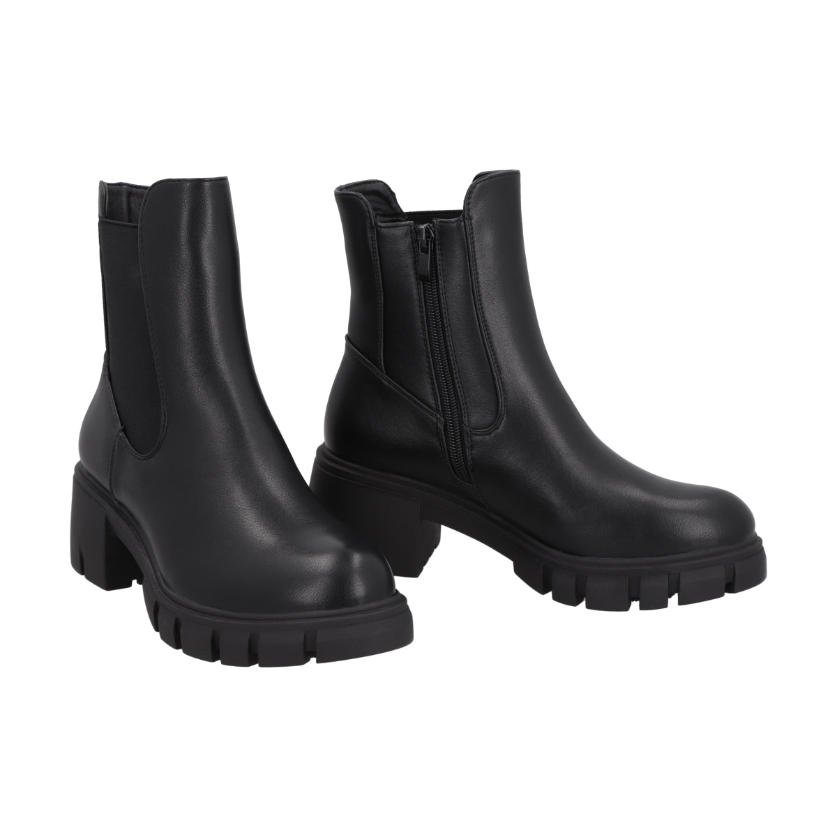 Botin Mujer Negro Plataforma Street Police