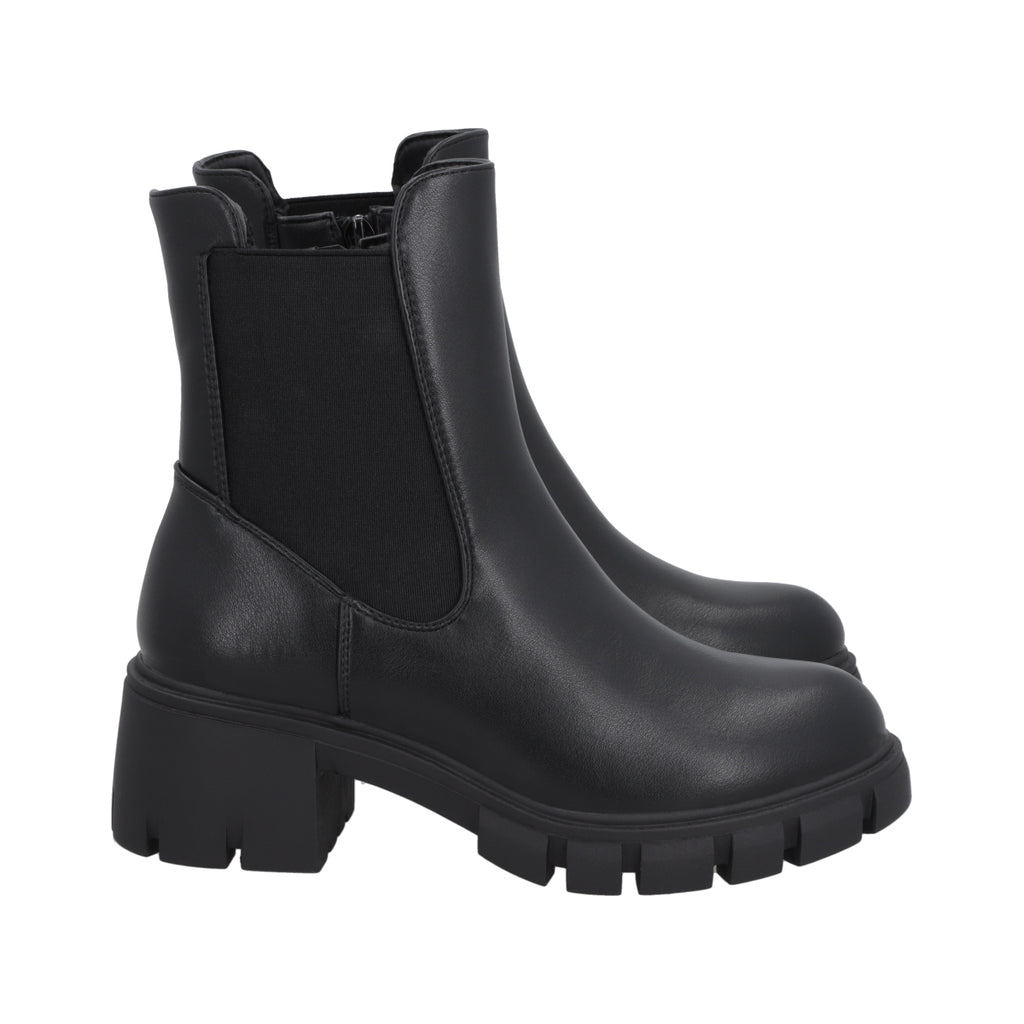 Botin Mujer Negro Plataforma Street Police