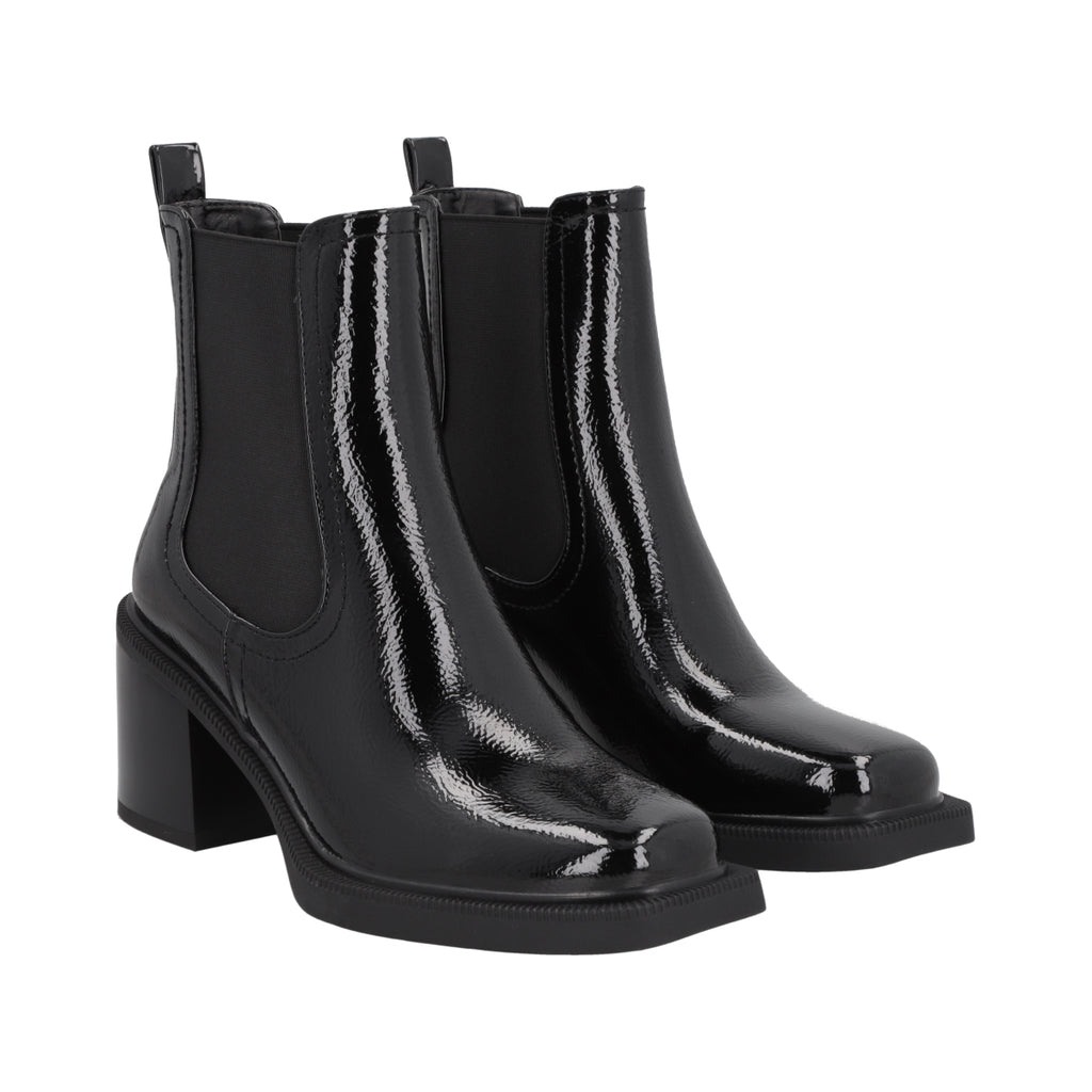 Botin Mujer Negro Charol Gloss Police