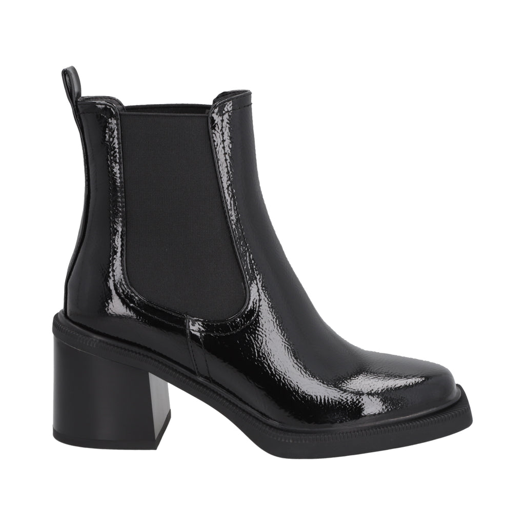 Botin Mujer Negro Charol Gloss Police