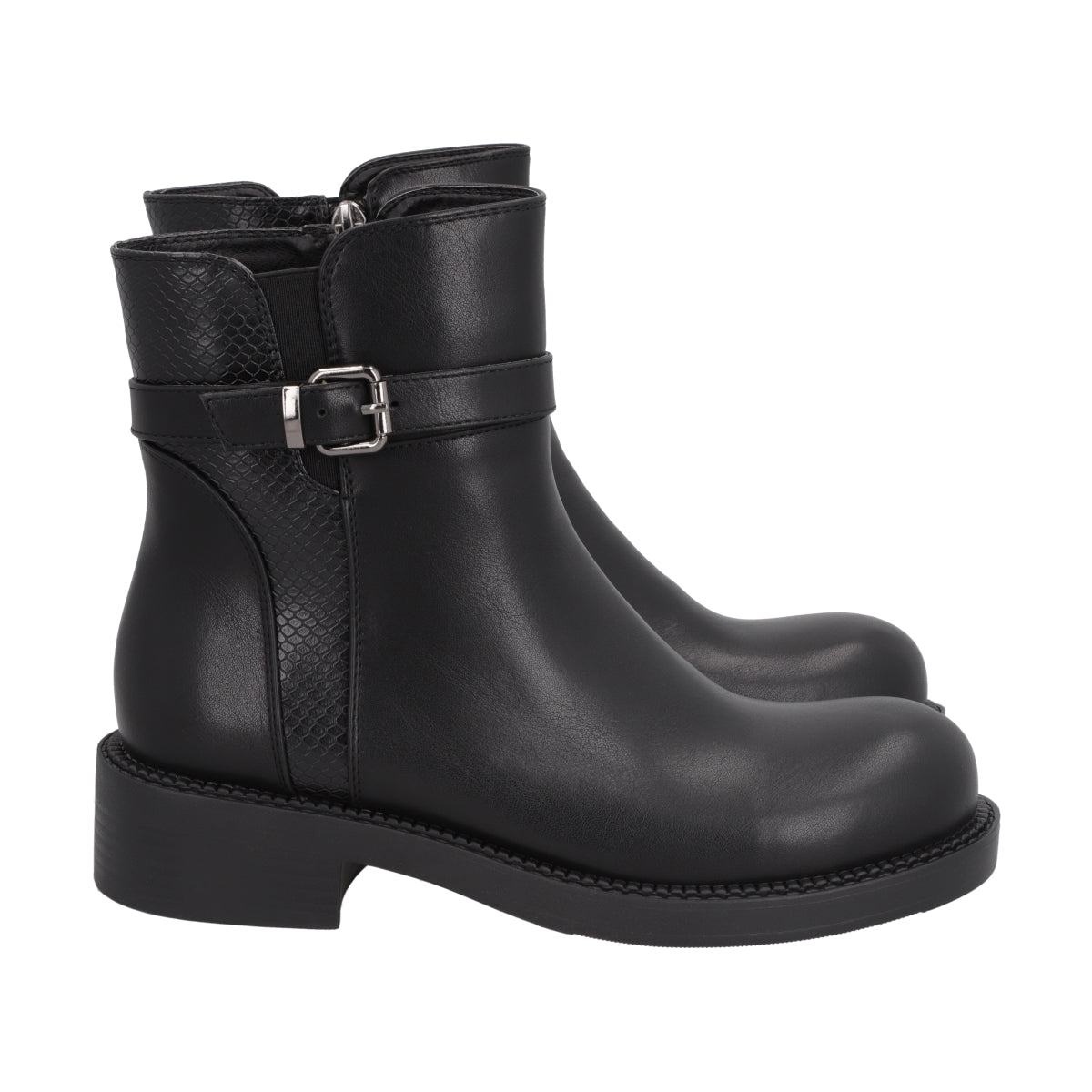 Botin Casual Mujer Negro Bucke Police