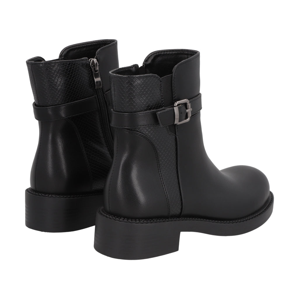 Botin Casual Mujer Negro Bucke Police