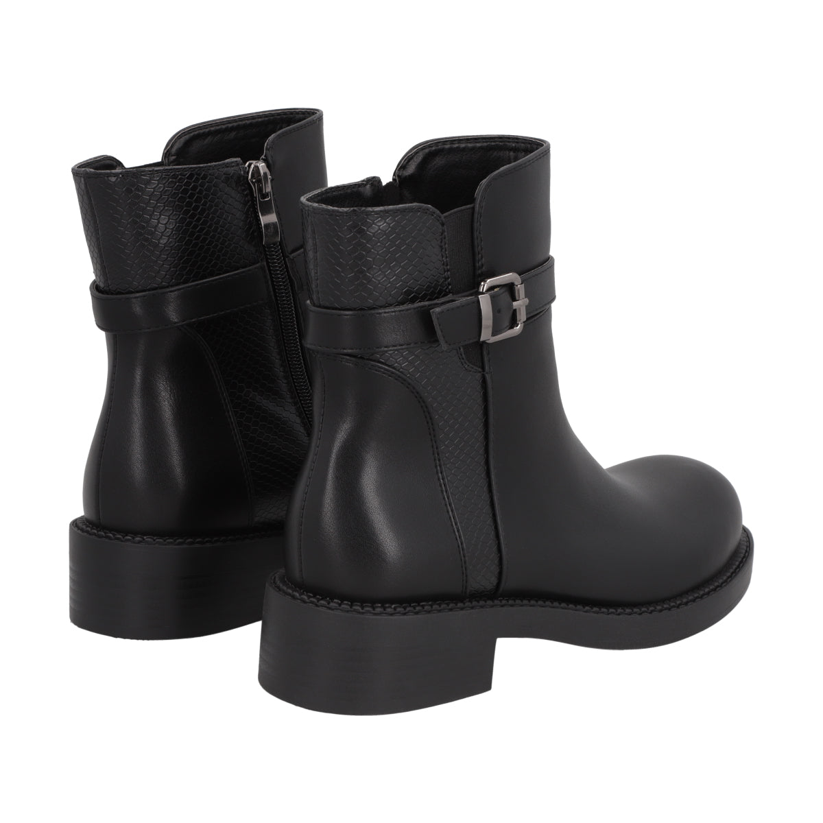 Botin Casual Mujer Negro Bucke Police