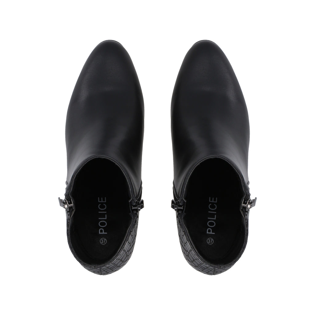 Botin Mujer Negro Taco Alto Lux 39 Police
