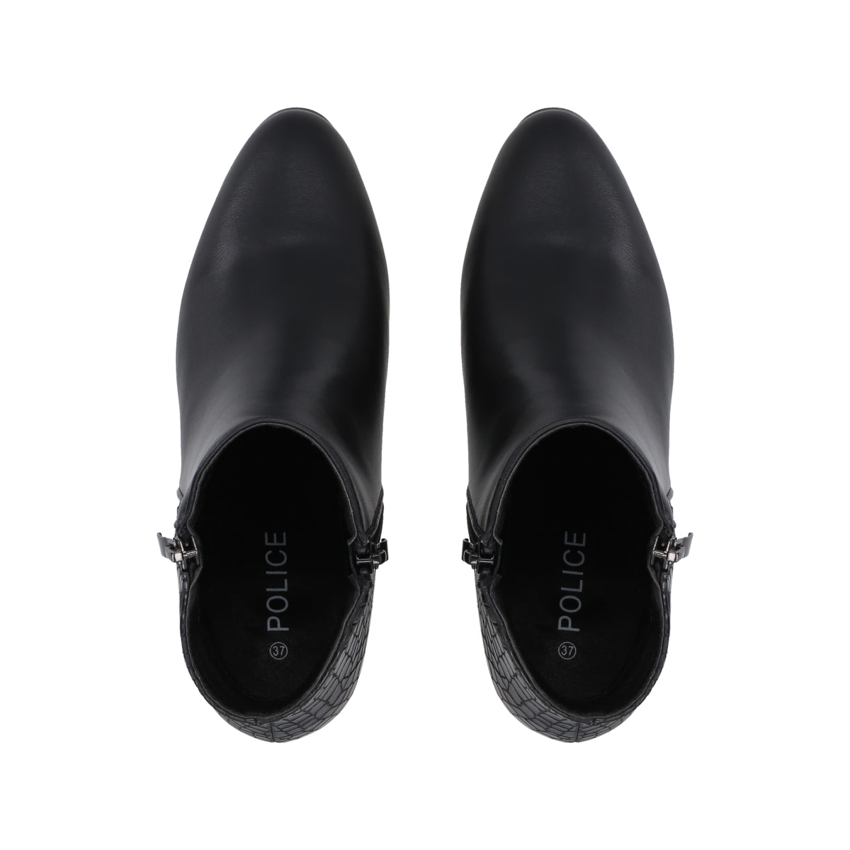 Botin Mujer Negro Taco Alto Lux 39 Police