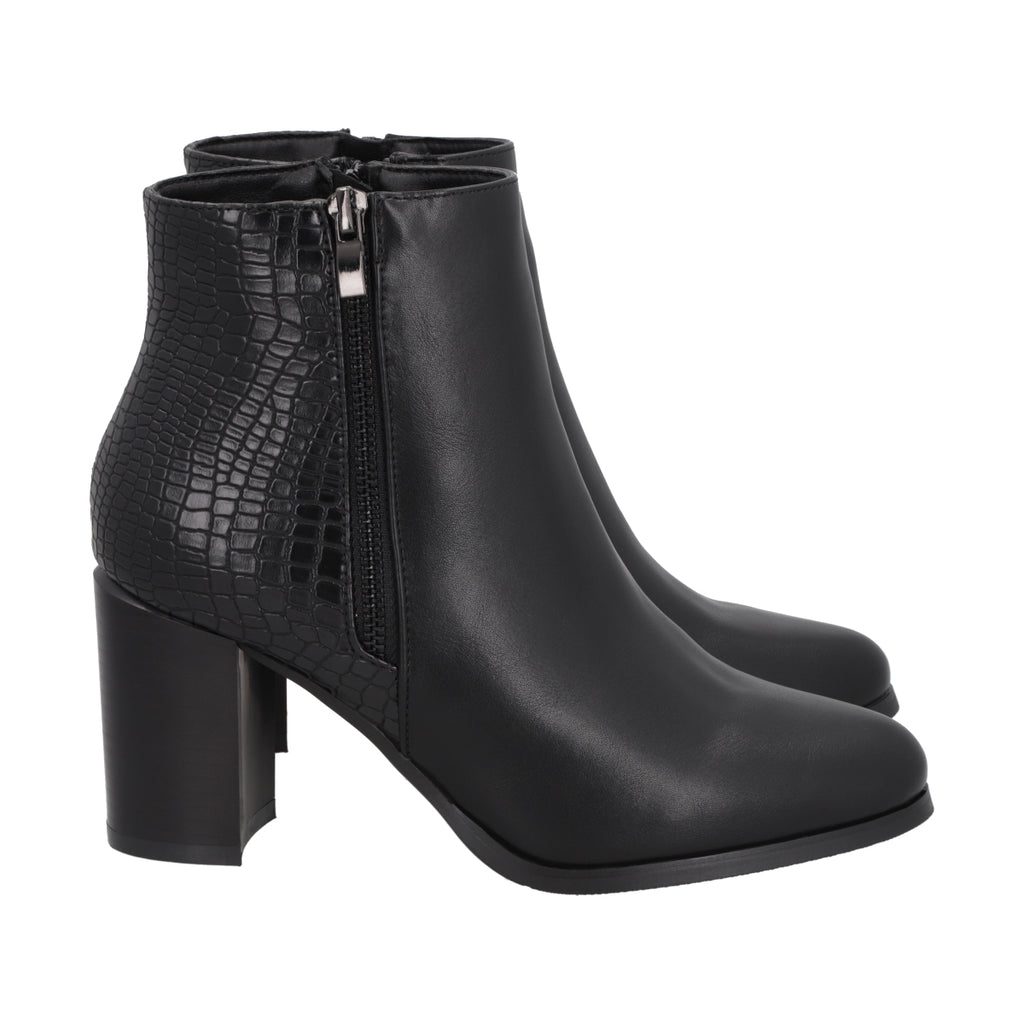 Botin Mujer Negro Taco Alto Lux 39 Police