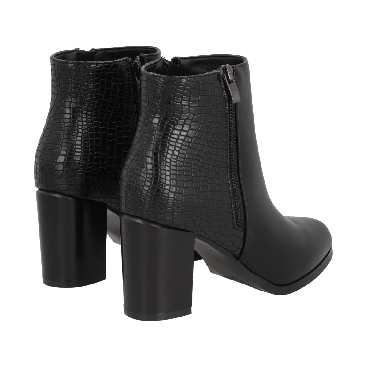 Botin Mujer Negro Taco Alto Lux 39 Police