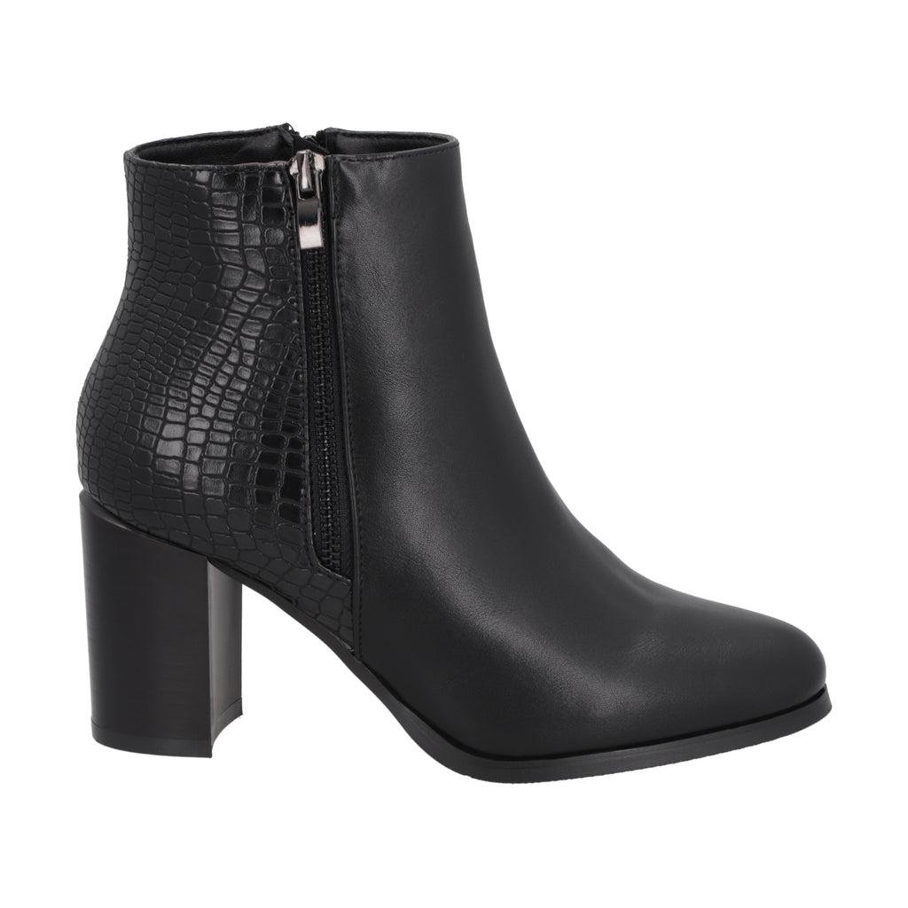 Botin Mujer Negro Taco Alto Lux 39 Police