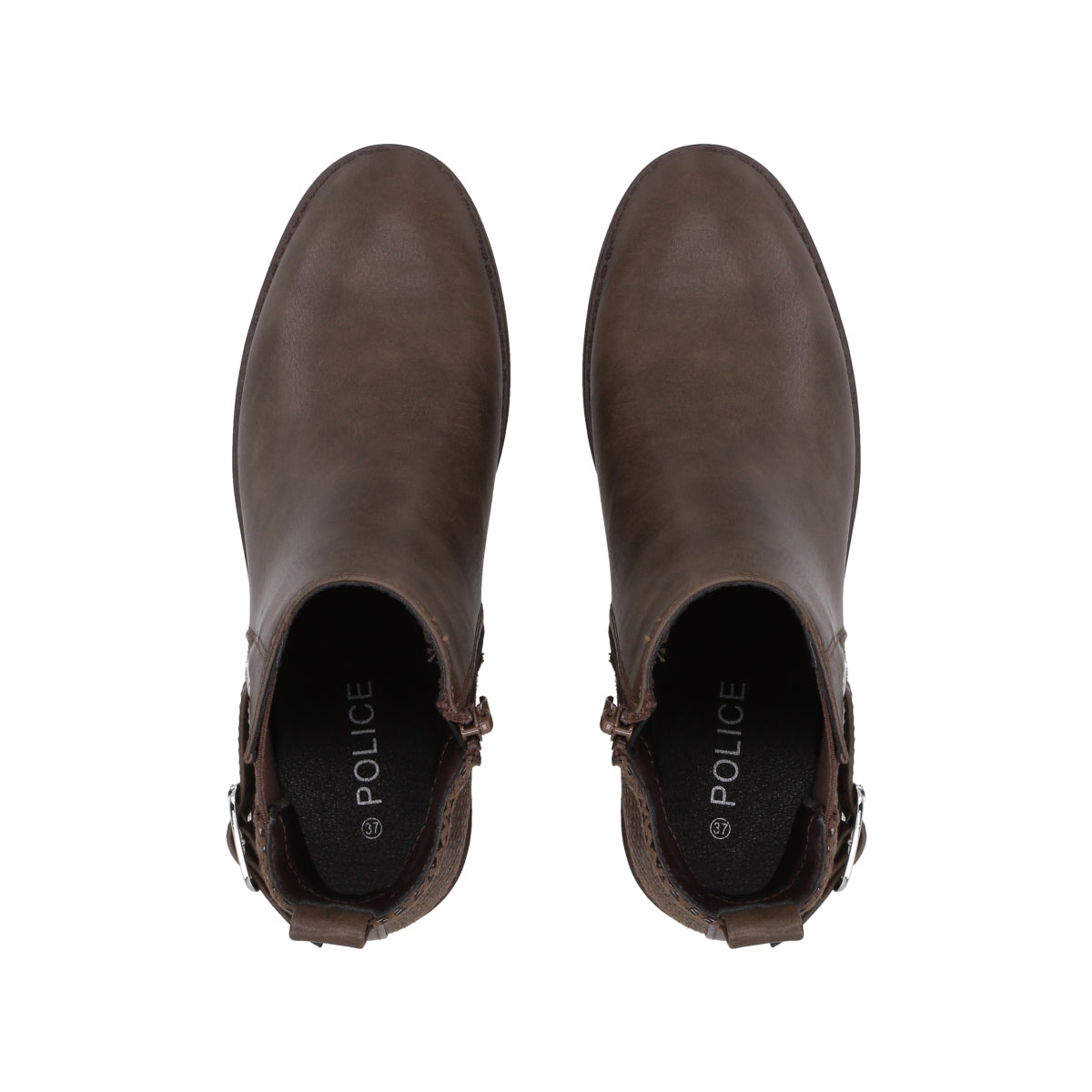 Botin Casual Mujer Café Taco Medio Harper Police